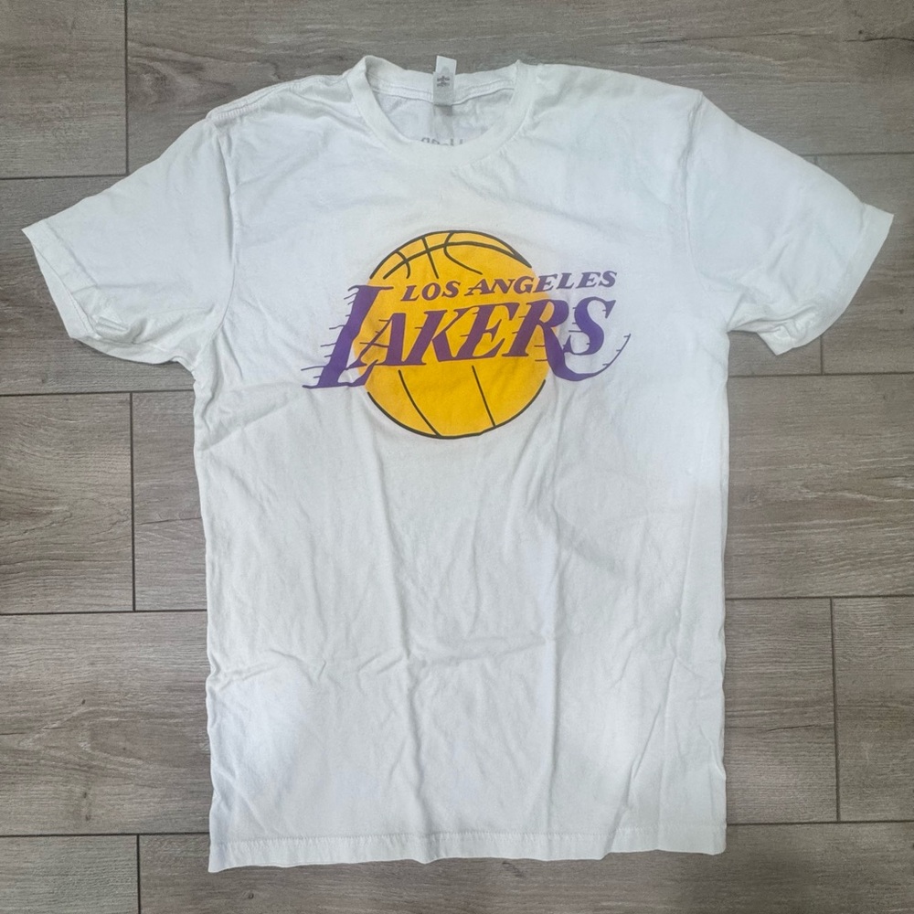 Next Level Apparel White Los Angeles Lakers Screen Printed M shirt